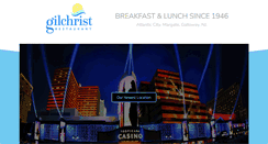 Desktop Screenshot of gilchristrestaurant.com